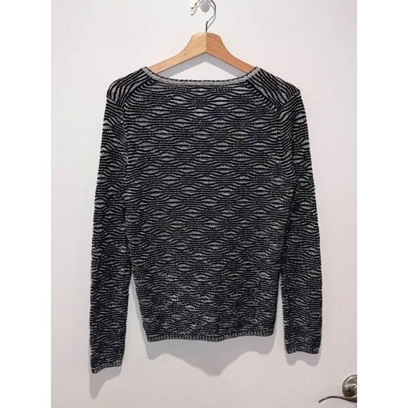 Maje Black V-Neck Long Sleeve Pullover Women's Sweater Size 2 (MEDIUM) - Picture 6 of 8